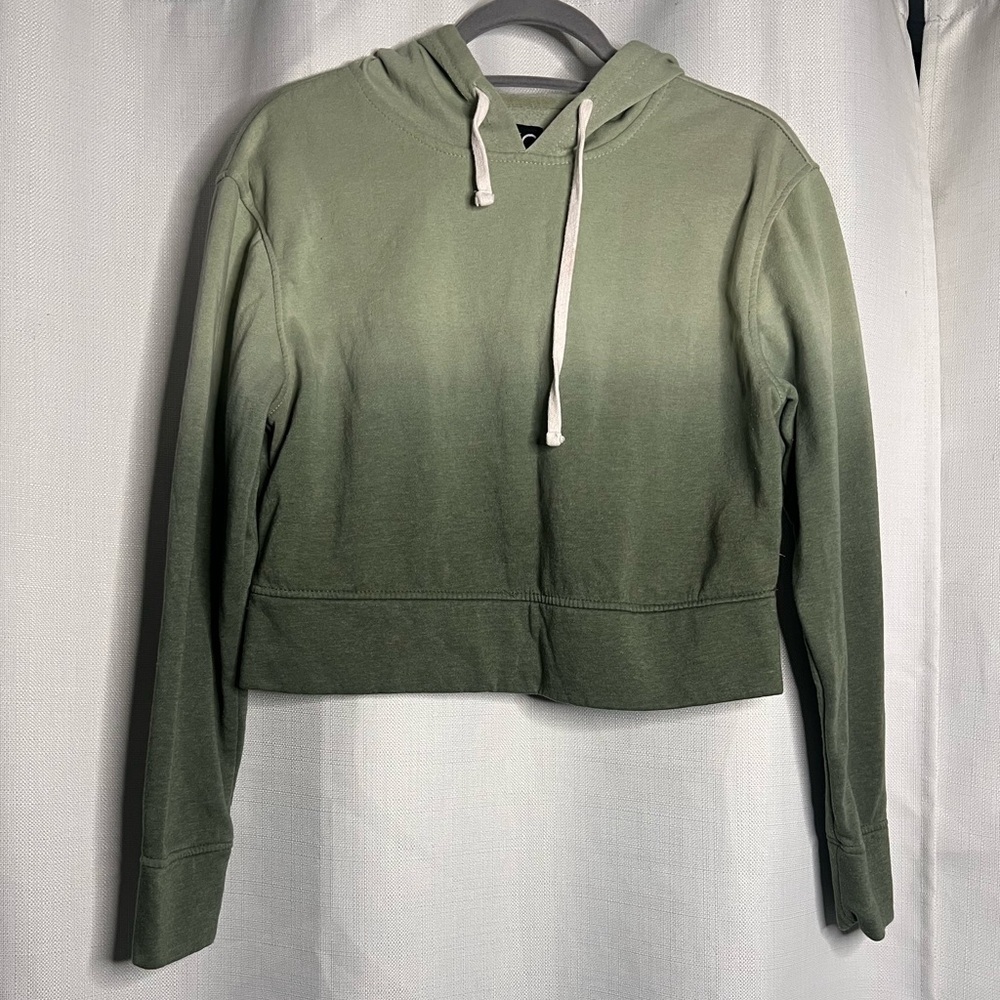 BKC BKLYN Cloth Green Ombre Cropped Hoodie Small - Picture 8 of 8